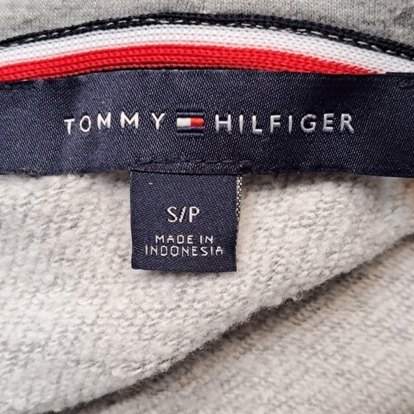 Tommy Hilfiger Grey Pullover Hoodie With Side Zippers   Size SP - Picture 9 of 9